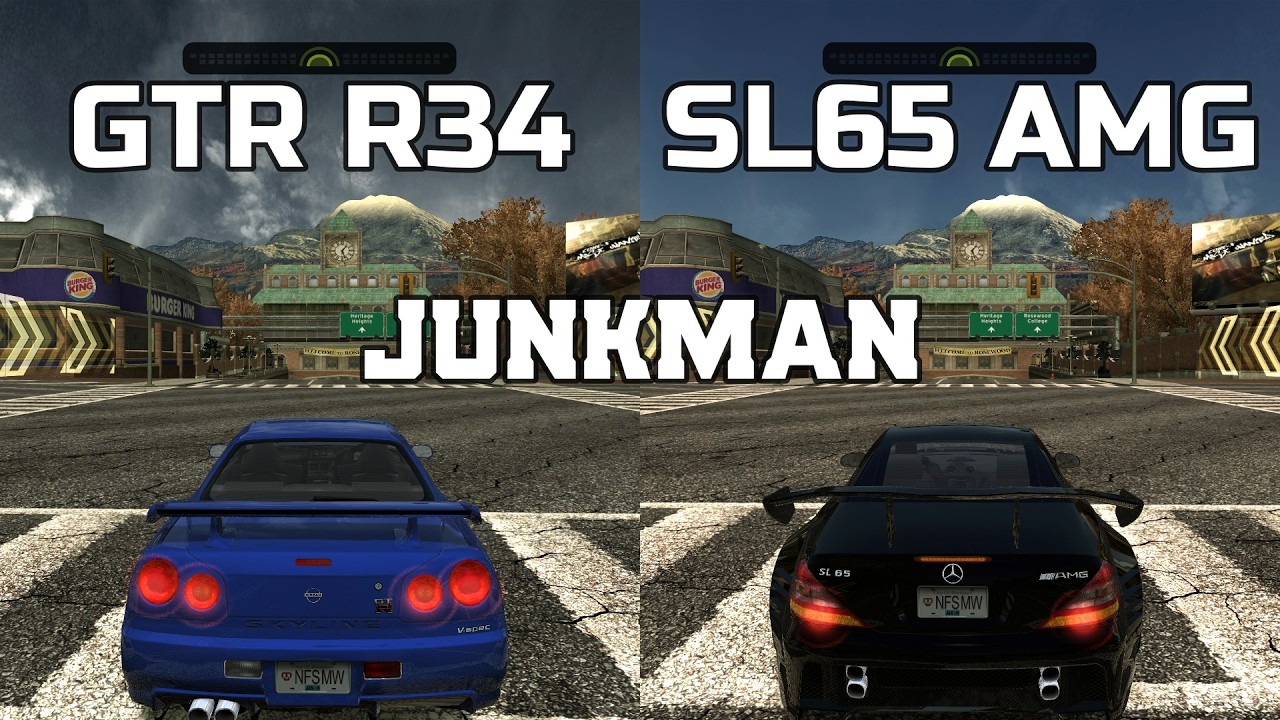 Nissan Skyline GTR R34 vs Mercedes-Benz SL65 AMG - NFS MW Redux V3 - WHICH IS FASTEST ?