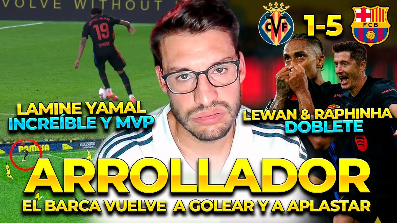LAMINE YAMAL INCREÍBLE | OTRA GOLEADA | BARCELONA 5-1 VS VILLARREAL