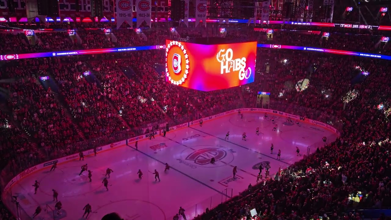 Montreal Canadiens Entrance Vs Philadelphia Flyers, April 5th, 2025, Bell Centre, Montreal Quebec