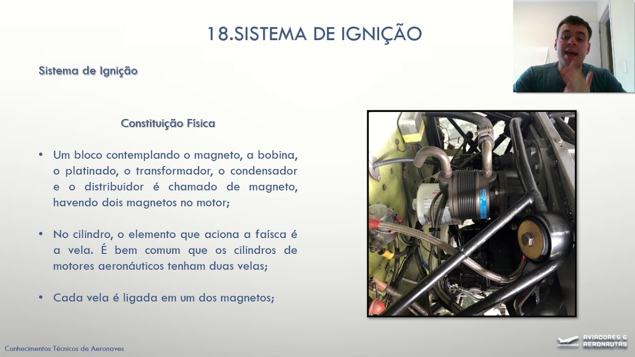 AULA 19 - SISTEMA DE IGNIÇÃO - CONHECIMENTOS TÉCNICOS DE AERONAVES, PILOTO PRIVADO DE AVIÃO