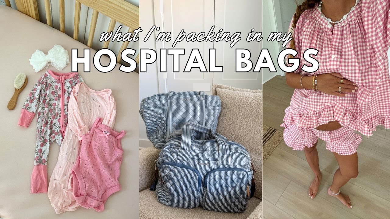 PACK MY HOSPITAL BAGS WITH ME: as a 2025 first time mom *birth, postpartum, & newborn essentials*