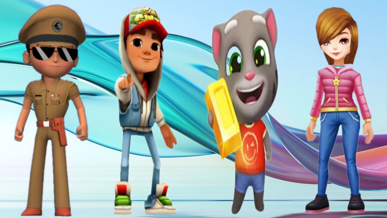 Little Singham, Subway Surfers, Talking Tom Gold Run, Subway Princess Runner Gameplay 