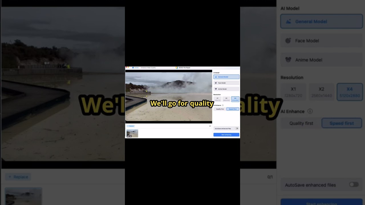 Upscale Videos to 4K Quality with AI Magic! 4DDiG File Repair
