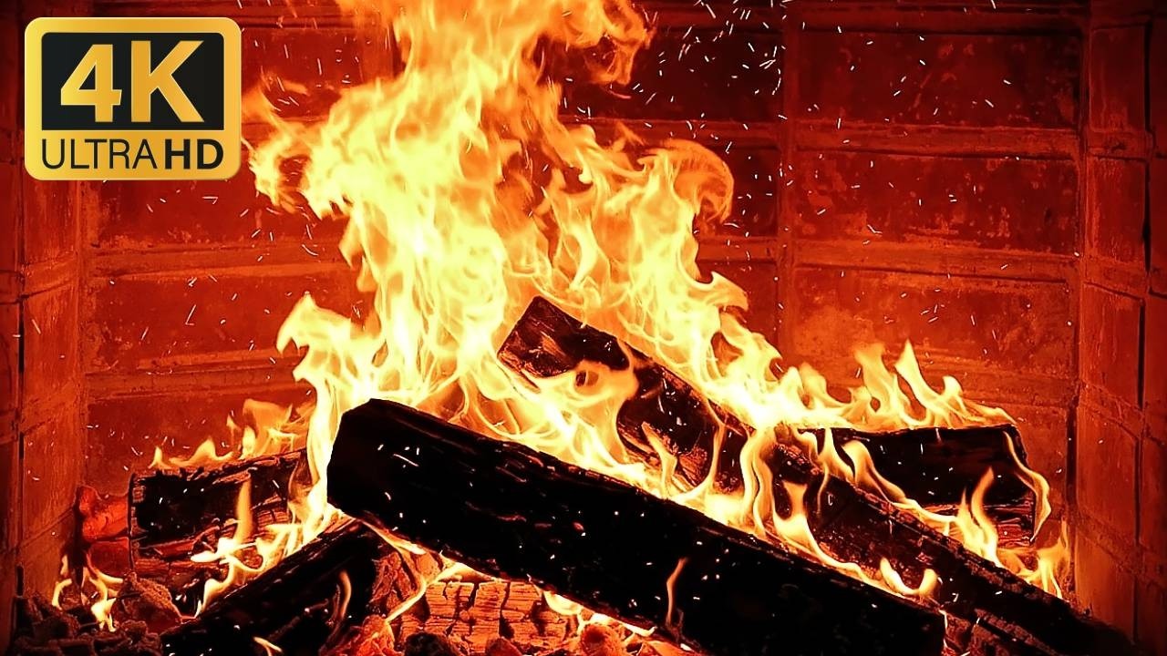 🔥 Fireplace Burning 24/7 in 4K UHD | Non-Stop Cozy Ambience for Work, Study & Relaxing Evenings