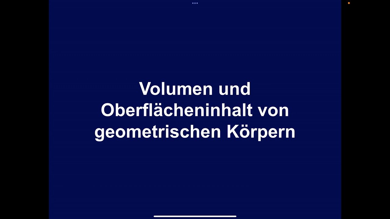 10+11(2)_5.1 Volumen und Oberflächeninhalt von geometrischen Körpern