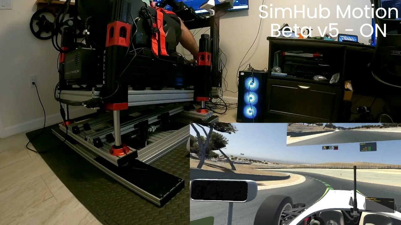 SimHub Motion v5 vs Sim Racing Studio - Laguna Seca - Dallara F3