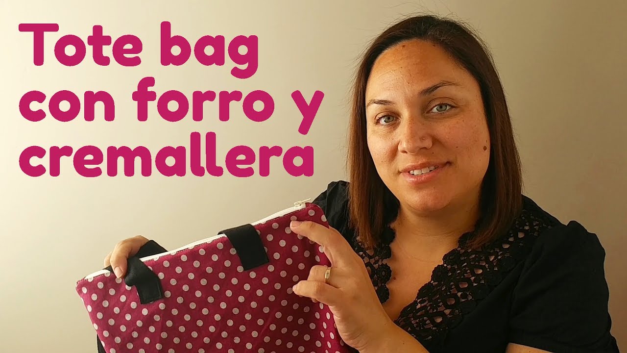 Tote bag con forro y cremallera
