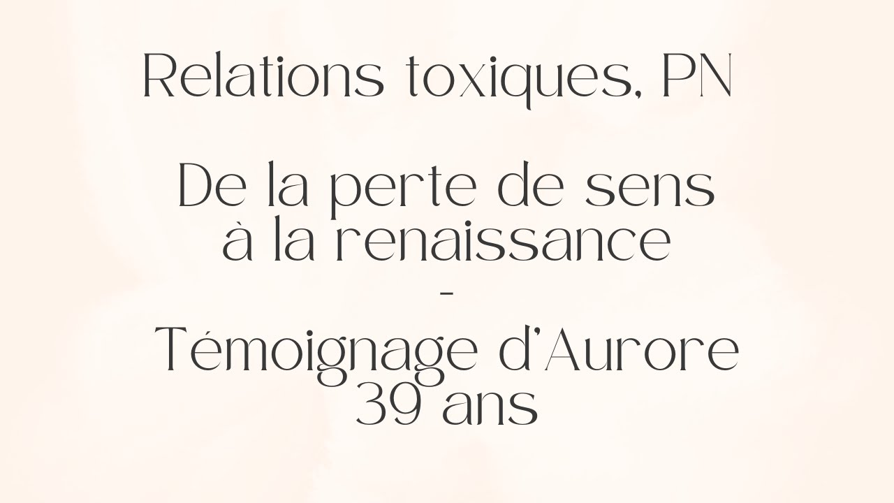 Deuil, relations toxiques et perte de sens : le témoignage plein d'espoir d'Aurore, 39 ans