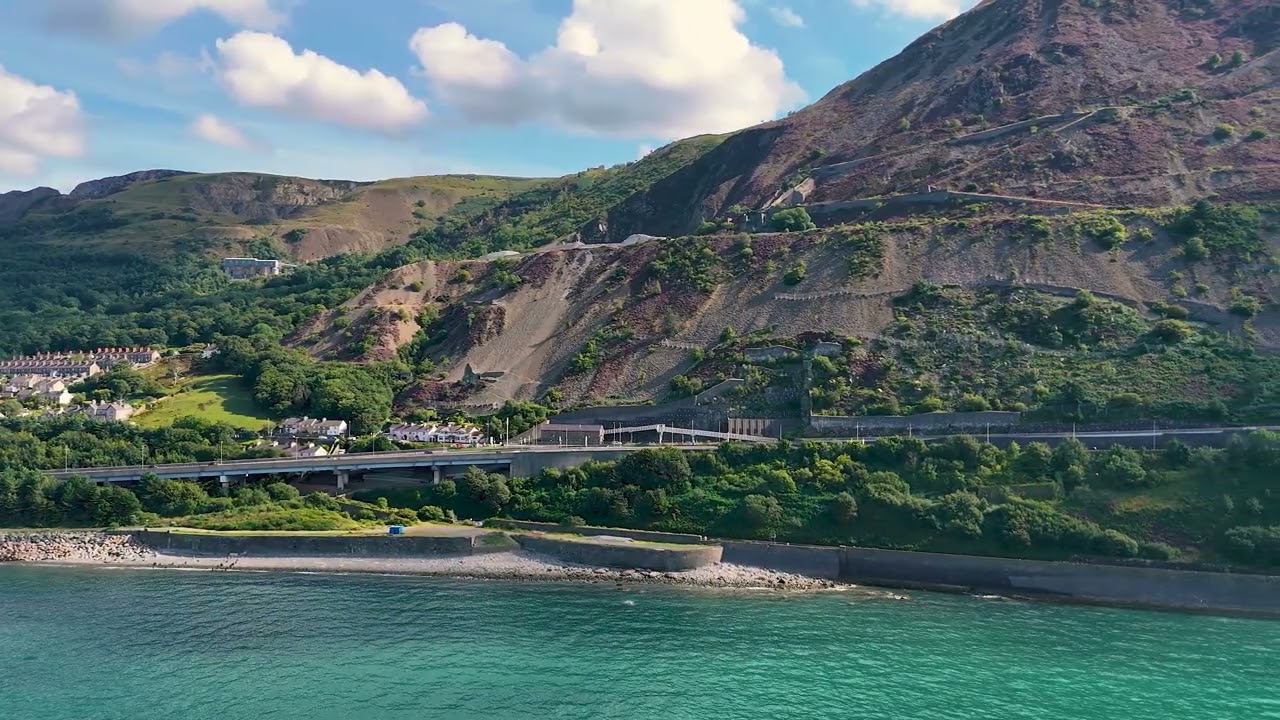 Penmaenmawr aerial view 4k