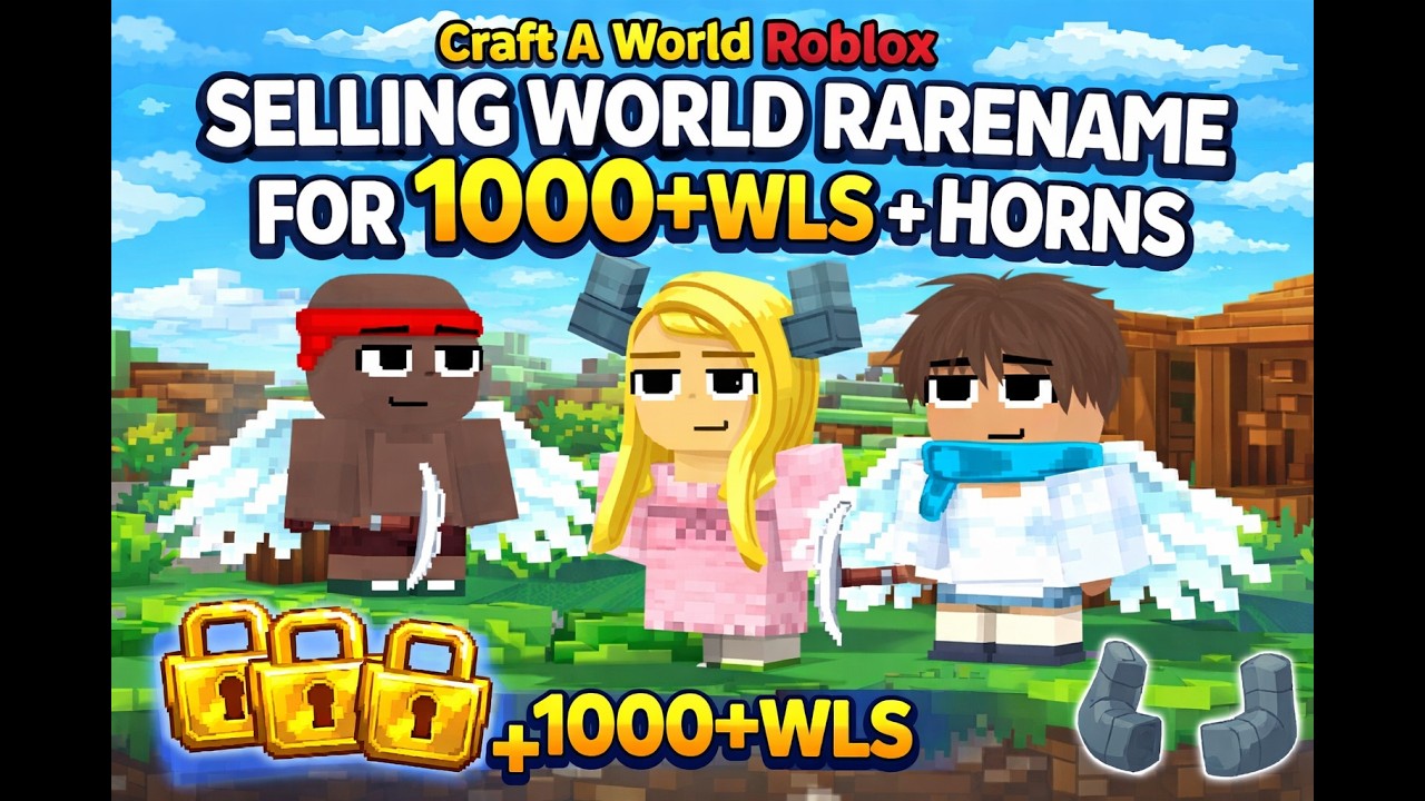 SELLING WORLD RARENAME FOR 1000+WLS AND HORN !! | Craft a World (PART4)