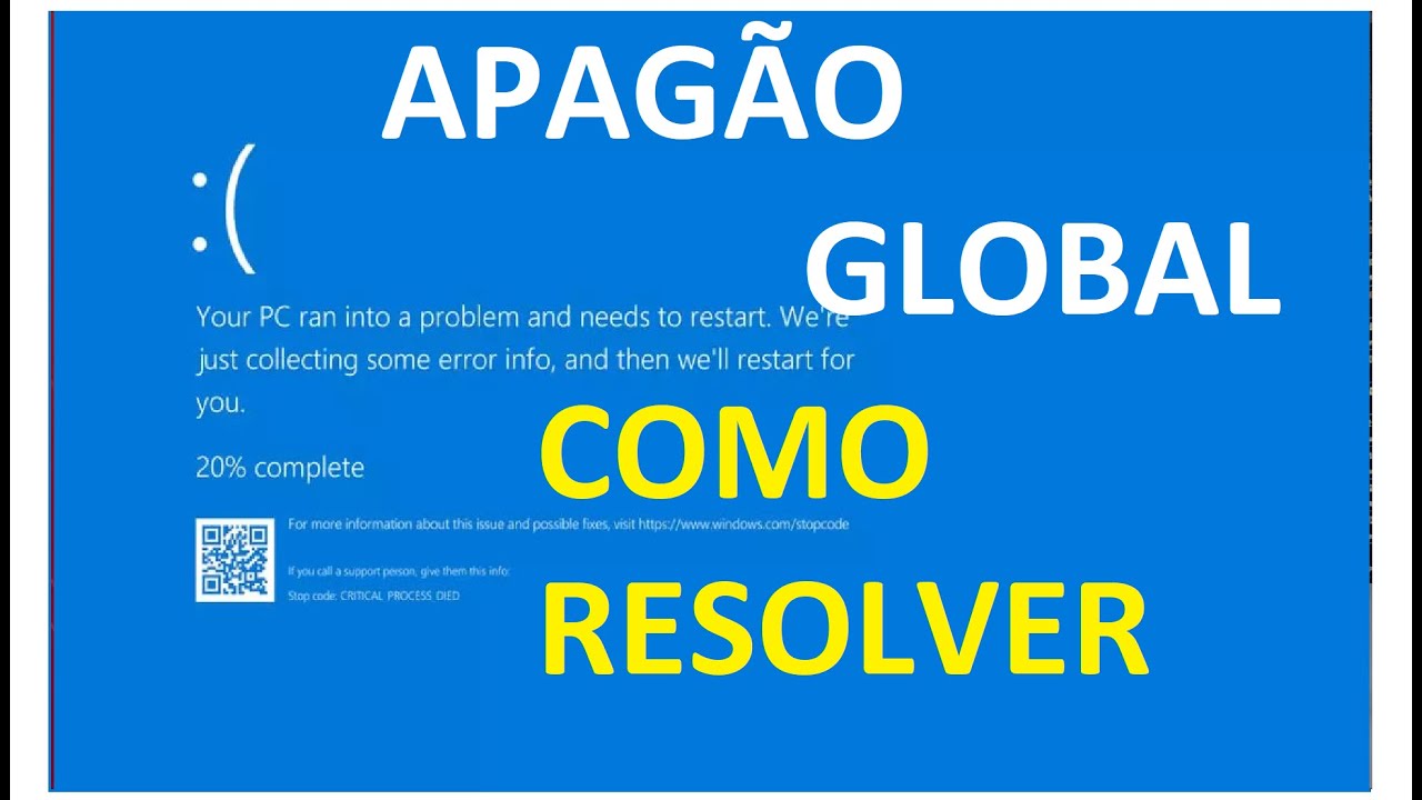 YOUR DEVICE RAN INTO A PROBLEM AND  NEEDED TO RESTART.  TELA AZUL DA MORTE