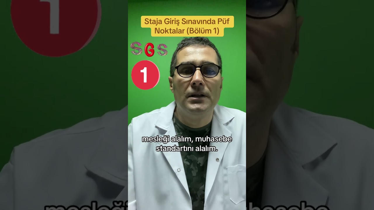Staja Giriş Sınavında P&uuml;f Noktalar (Bl&uuml;m 1) #stajagirişsınavı