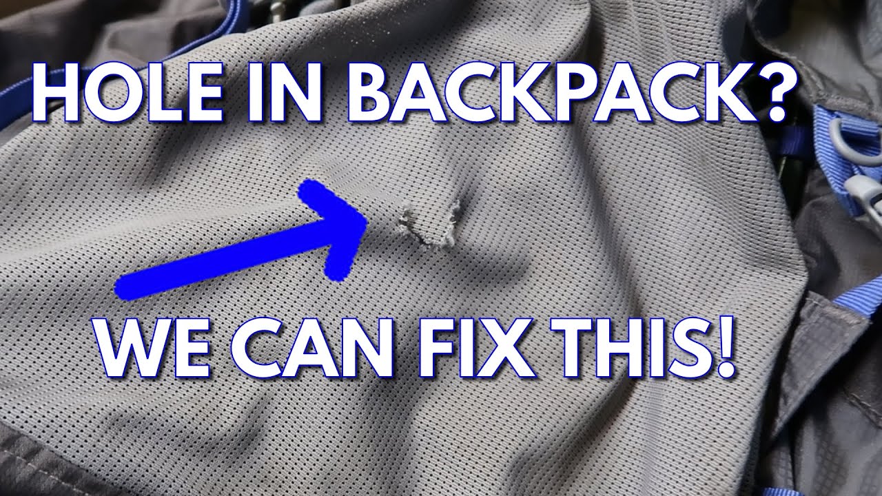 DIY backpack repair - hole in mesh pocket