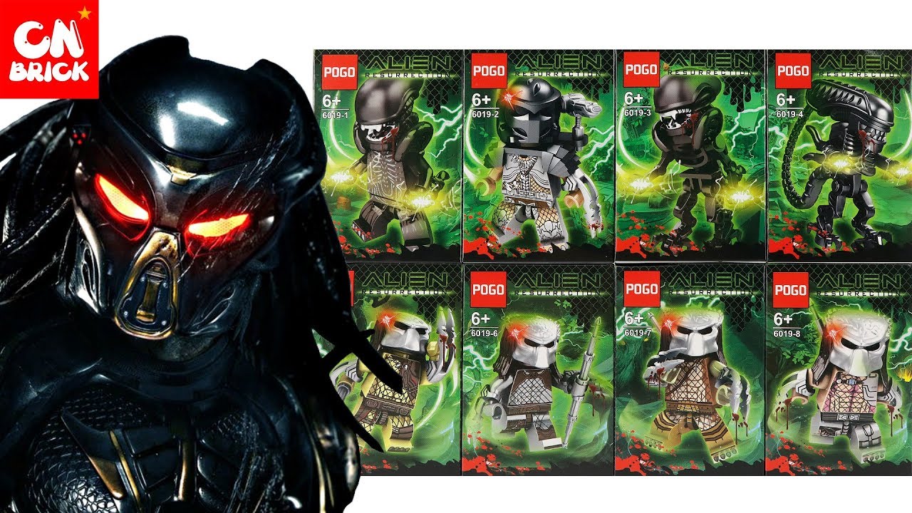 Unoffical LEGO ALIEN VS PREDATOR MINFIGURES SETS  POGO 6019 Unofficial lego lego videos