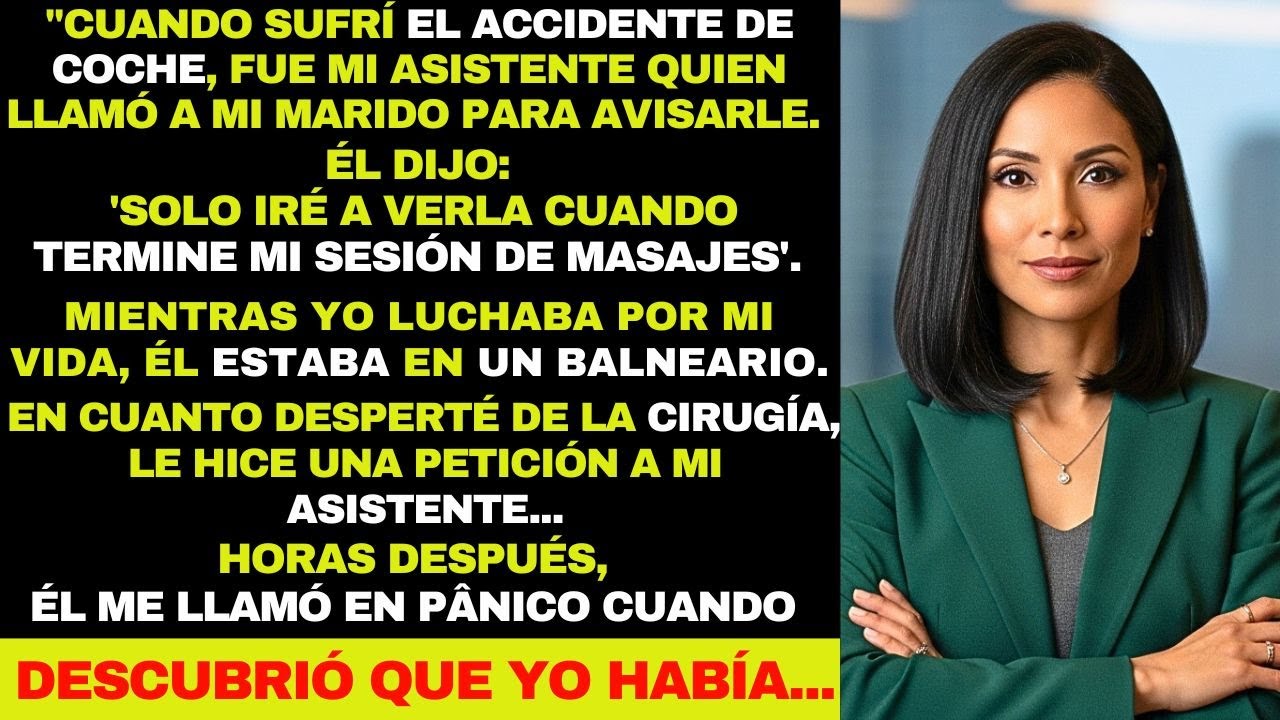 Tras mi accidente, mi esposo se quedó en un SPA 'relajándose' como si nada — Pero al volver...