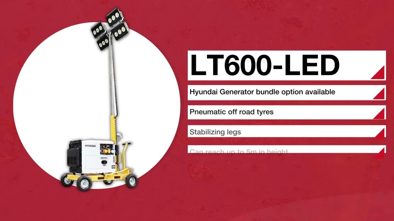 5m LT600-LED Lighting Tower For Construction Sites and Warehouses