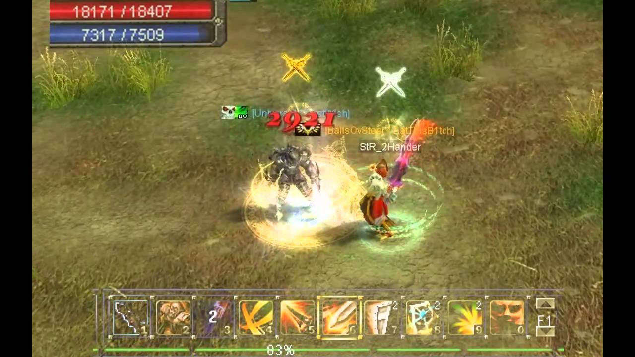 Silkroad PVP lvl 80 Warrior/cleric - gettin owned (TEST) |REUPLOAD|