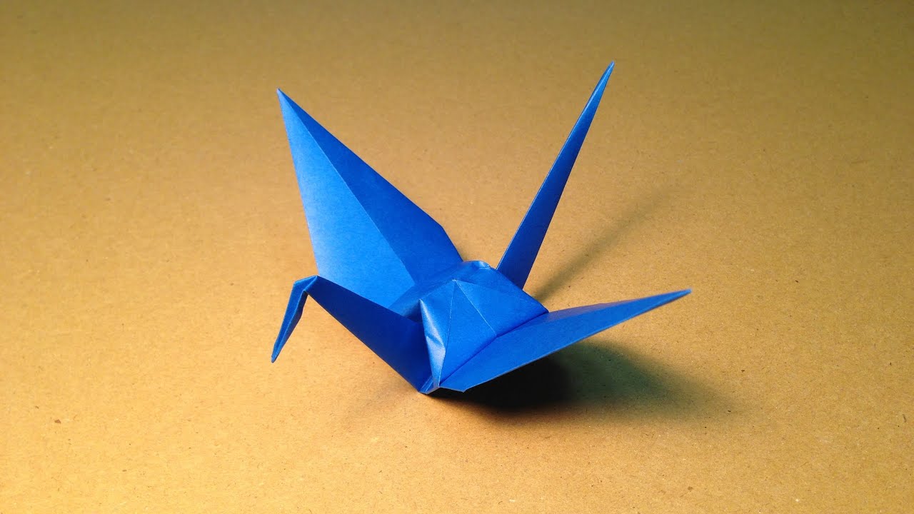 【折り紙（おりがみ）】　動物　ツルの折り方　作り方　簡単