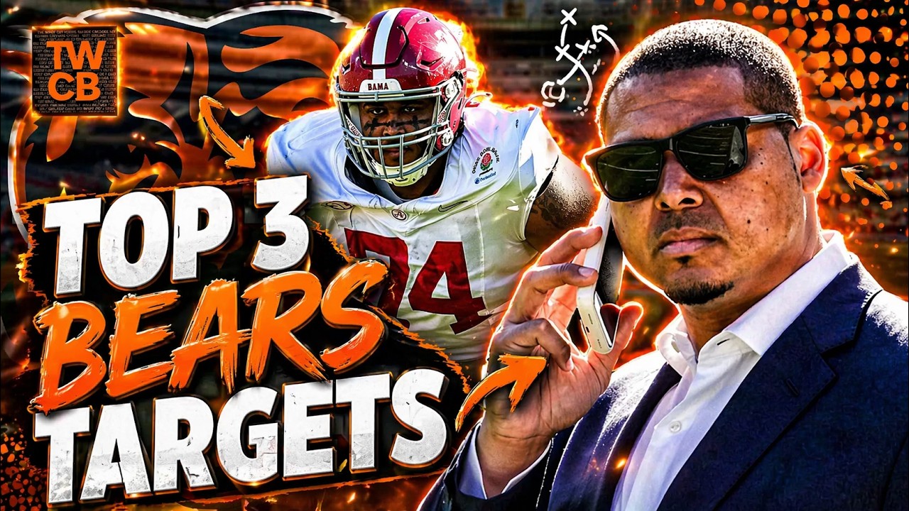 Chicago Bears 1st Round Targets REVEALED 👀 | 3 PERFECT Fits For Chicago (Draft Breakdown)