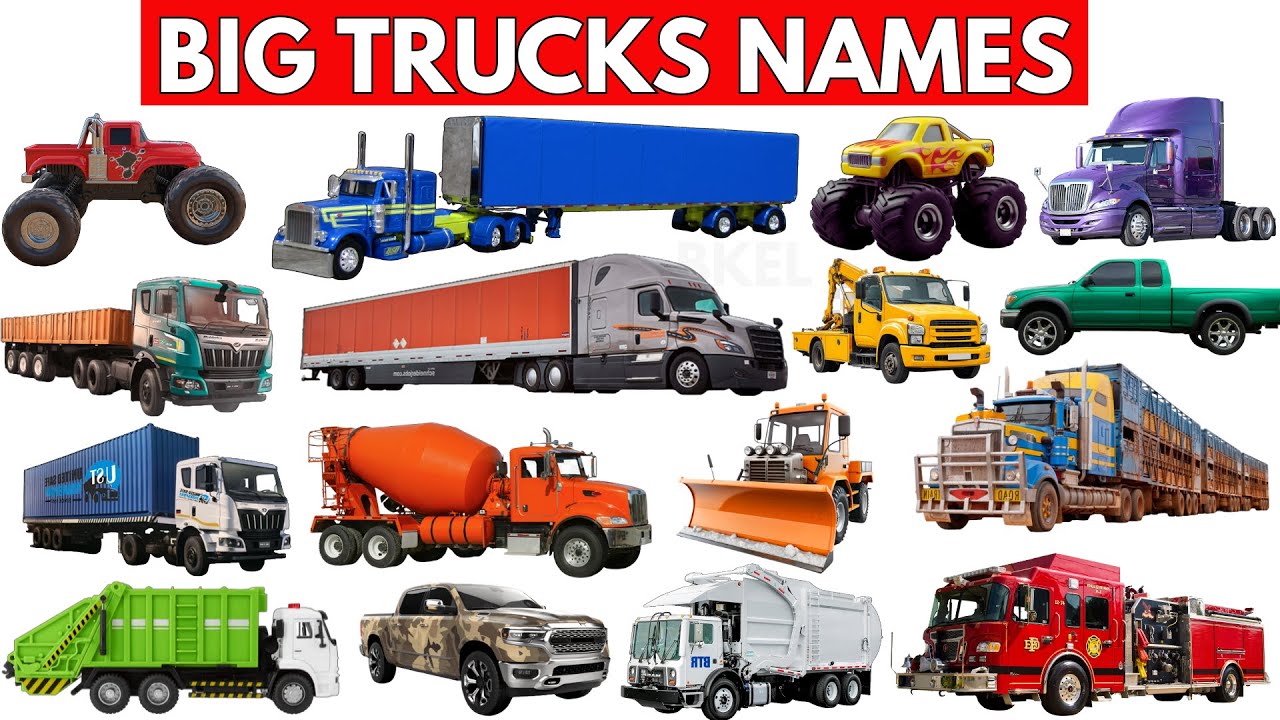 🚚 Big Trucks for Kids | Learn Truck Names & Uses | Preschool Learning Video