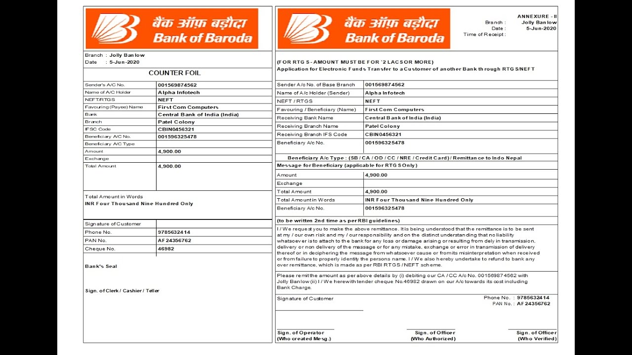 Tally Add On : Print RTGS Form in Tally Prime Software