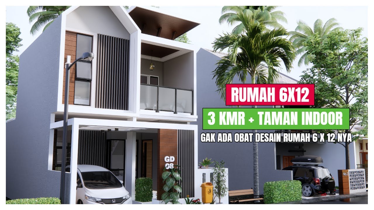 Istimewa!! Rumah 6x12 ini lebih keren dari yang Viral Kemarin lho!! ada Balkon dan taman indoornya!!
