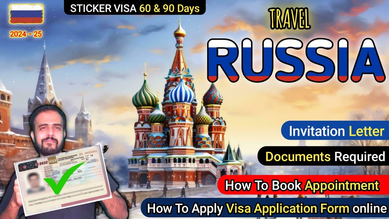 RUSSIA Tourist Visa 2024 🇷🇺 | Russia Sticker Visa | How to Apply Russia Tourist Sticker visa online.