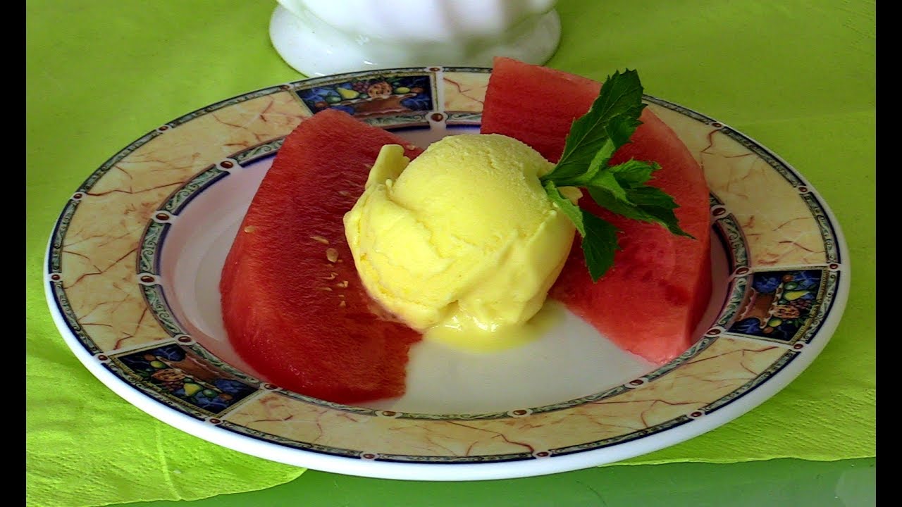 Mango Milcheis. Schritt für Schritt mit Rezept.