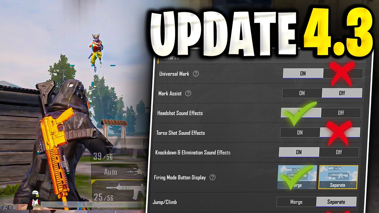 Best Settings & Sensitivity to Improve Headshots and Hip-Fire New Update 4.3 ✅❌ | PUBG MOBILE / BGMI
