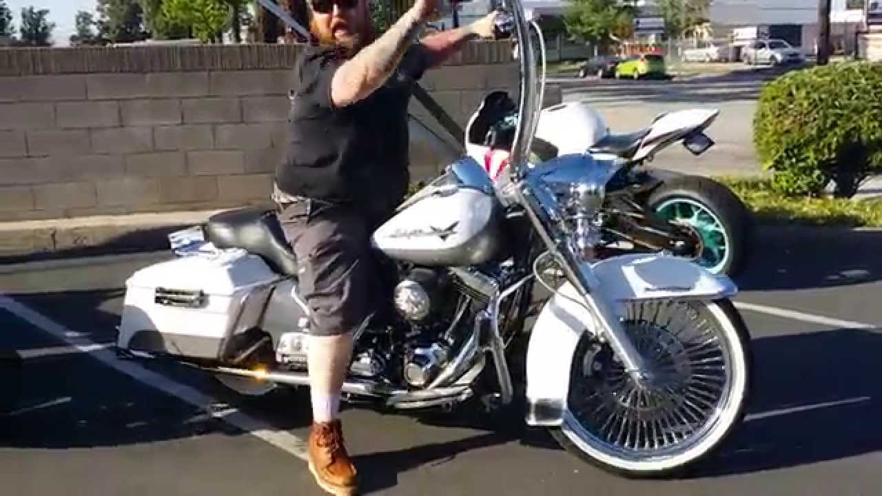 The tallest bars you will see on a Harley. HD Road King with 24