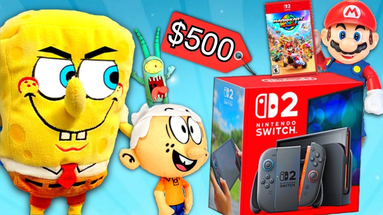 Nintendo Switch 2 от SpongeBAB — плюшевая игрушка SpongeBob