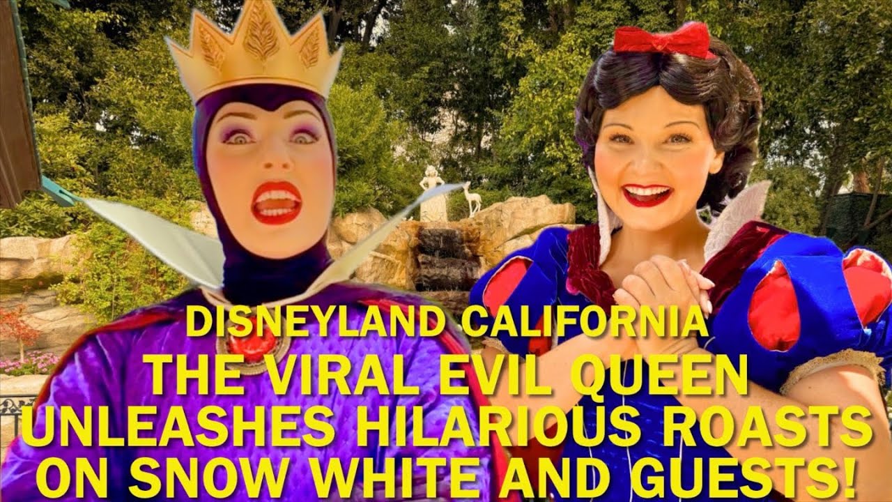 The Viral Evil Queen Unleashes HILARIOUS Roasts on Snow White and Guests at Disneyland! #disney