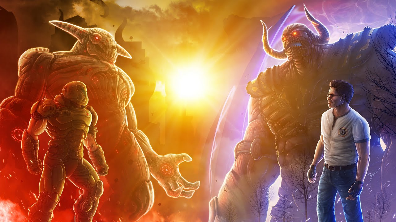 Финальный босс Doom Eternal против финального босса Serious Sam 4