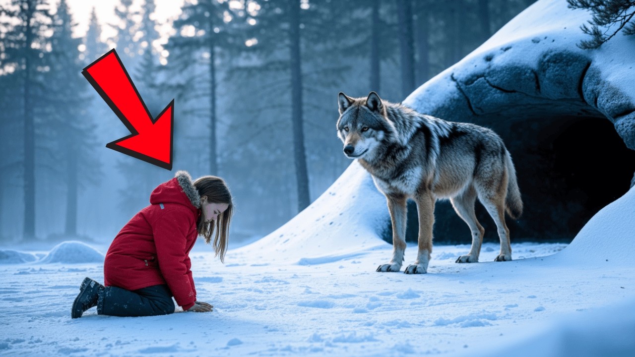 La Niña Pequeña Se Perdió En La Tormenta Y Se Refugió En La Cueva Del Lobo...