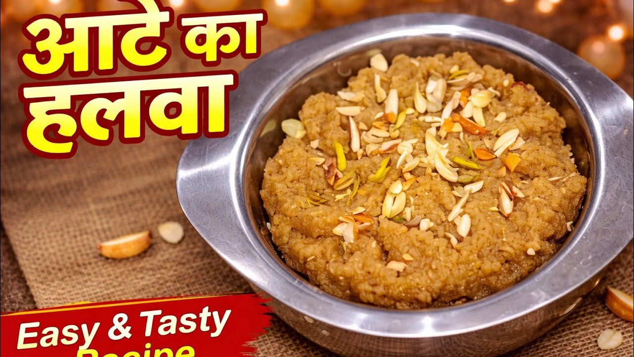आटे का हलवा देशी तरीके से आज का न्यू वीडियो | aate ka halwa recipe 😋 | 