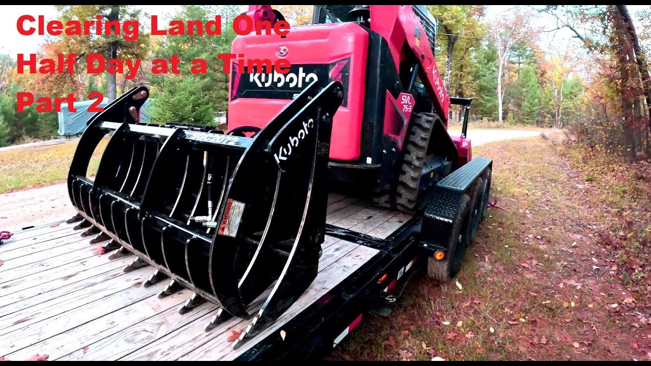 Clearing Land One Half Day at a Time Part 2/Kubota SVL 75-3/FECON 6015 #forest #mulching #tractor