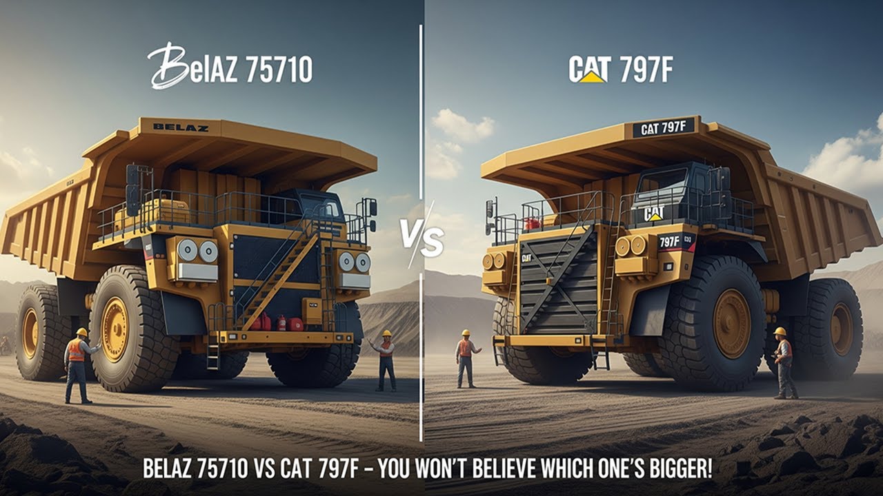 BelAZ 75710 vs CAT 797F &ndash; You Won&rsquo;t Believe Which One&rsquo;s Bigger!