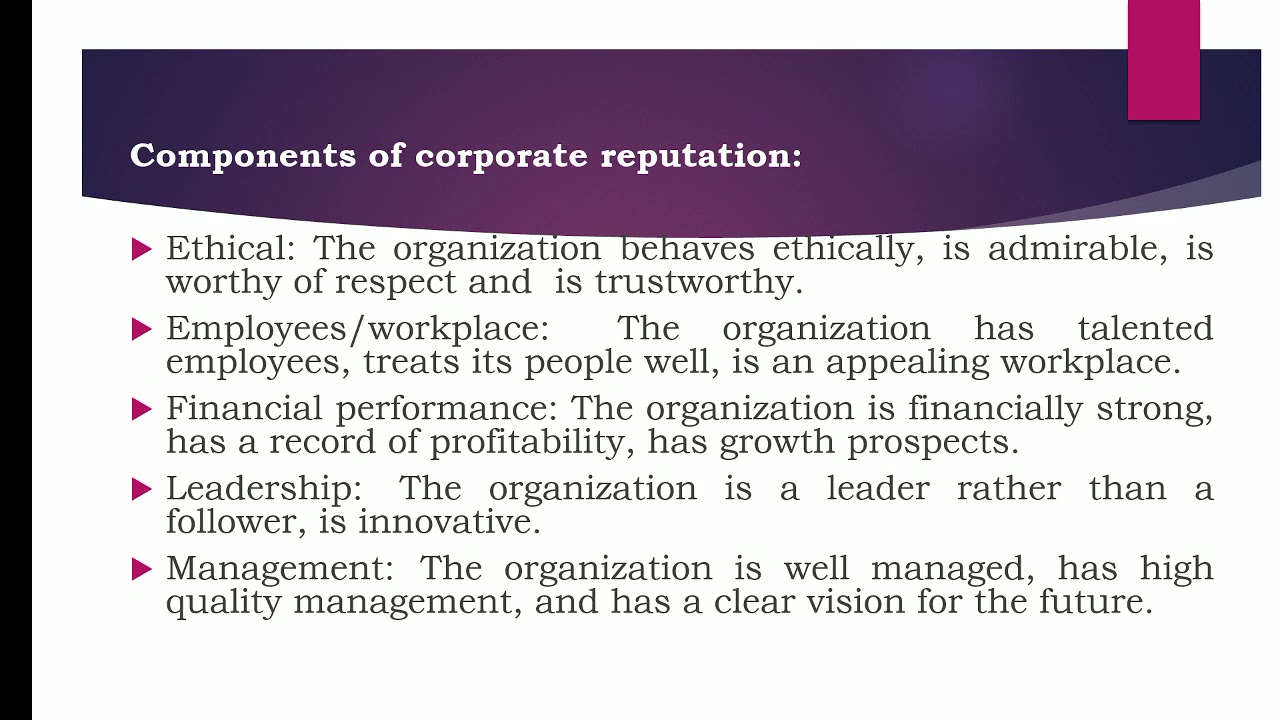 ‘Corporate Reputation’ by Ms. Akshatha S.