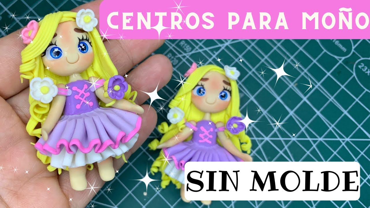 Centros Para Moños _ Muñecas de Porcelana Fria _ Apliques de Pasta Flexible.