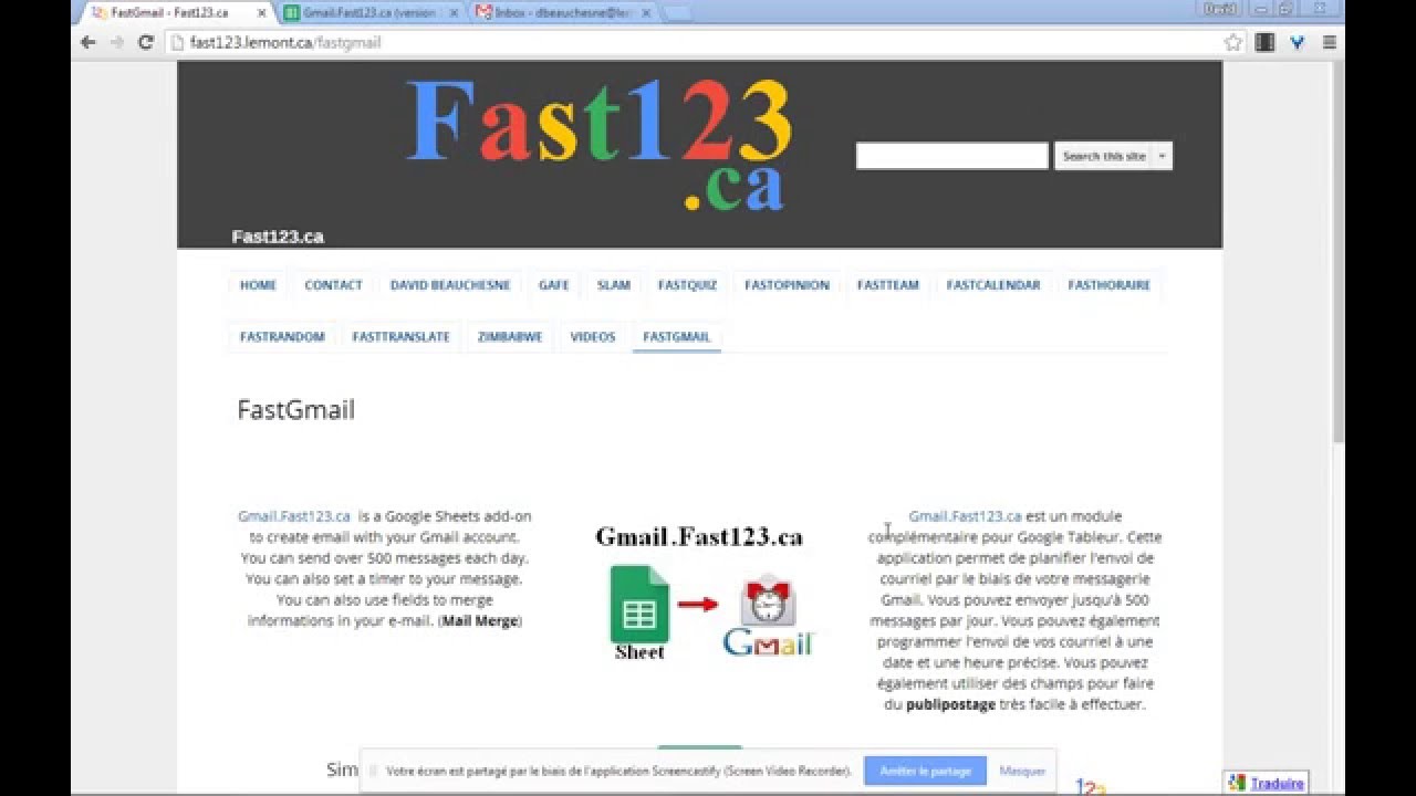 How to use Fast Gmail (www.Fast123.ca)