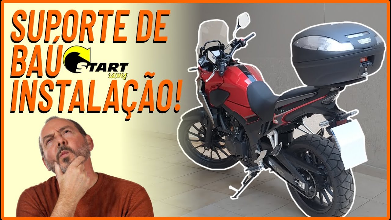 CB 500X 2020 | SUPORTE START RACING COM BAÚ GIVI E47 - INSTALAÇÃO