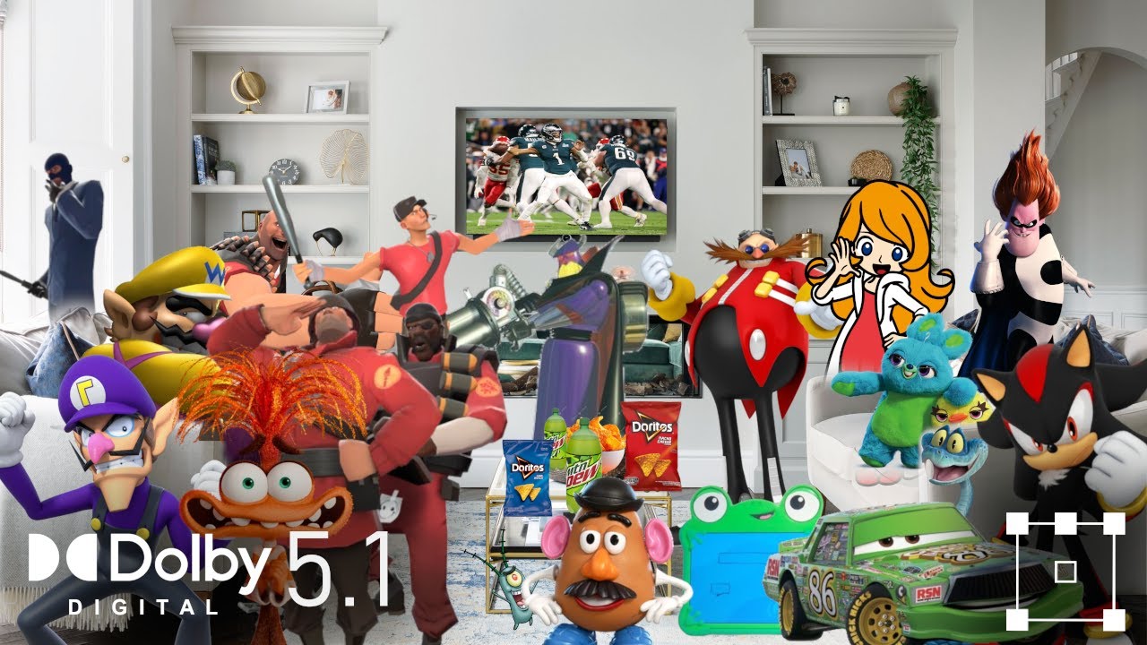 Wario dies by Blue Spy while watching football with his friends on Super Bowl LX.ac3