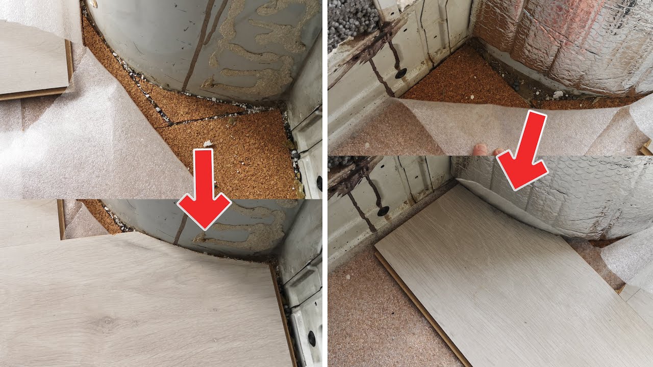 Comment reporter, tracer des courbes sur lame de parquet stratifié. Découper murs parois arrondis