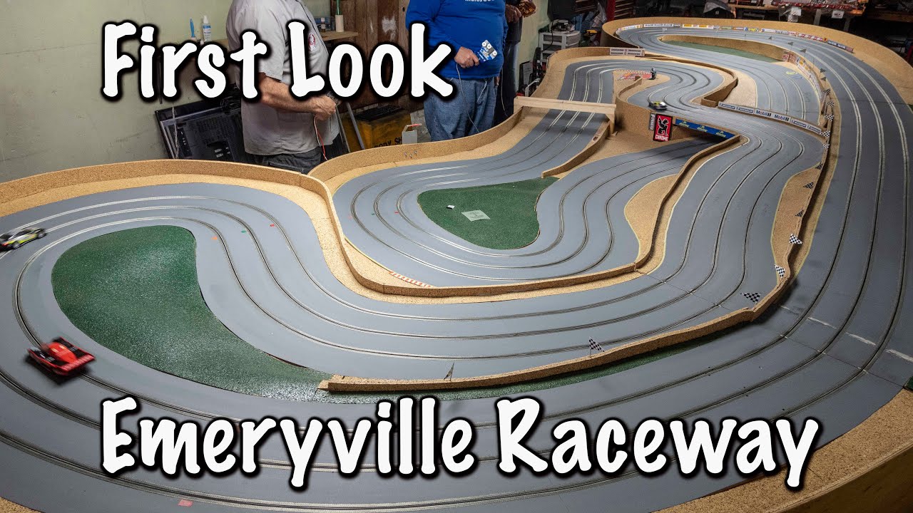 Emeryville Raceway 1/32 scale slot car track 4k