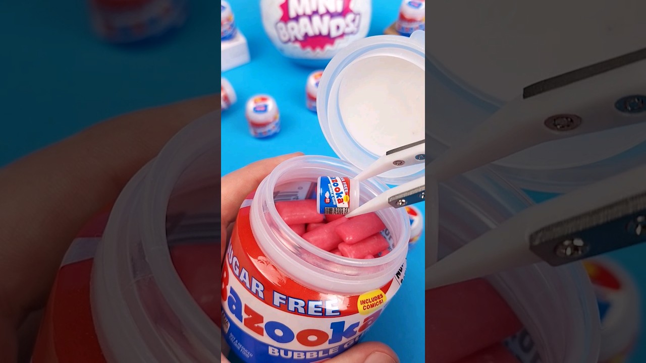 What's Inside The Smaller Bazooka Gum Container #shorts #bazooka #whatsinside