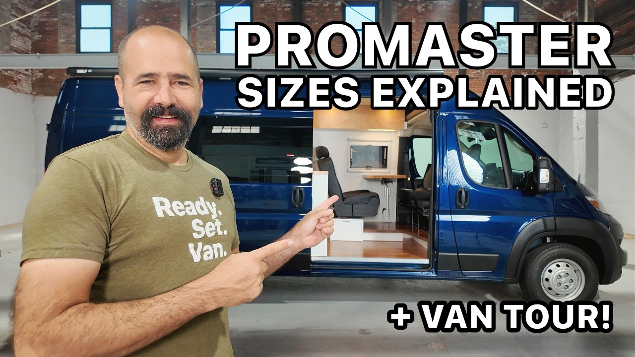 Which Promaster is right for you? Gramercy VAN TOUR on 159 Ext | Shower, A/C, belted seat + more!