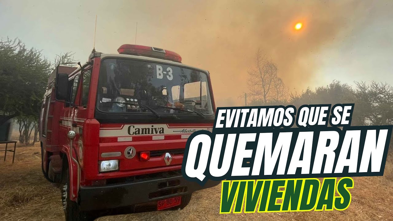 Incendio Forestal Mallermo, Marchigüe. Trabajo Tercera Compañía ¡EVITAMOS QUE SE QUEMARAN VIVIENDAS!