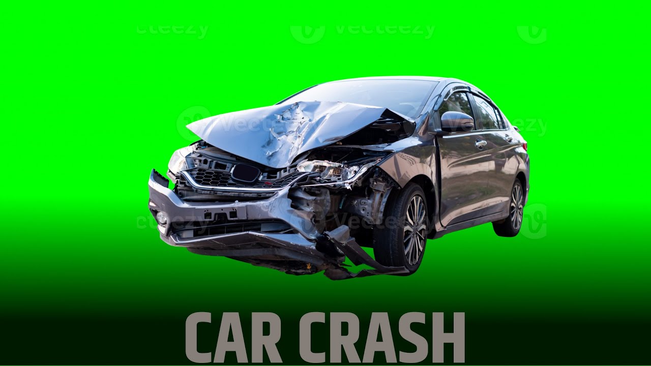Car Crash Green Screen Video || Green Screen || Chroma Key || Content For Creators