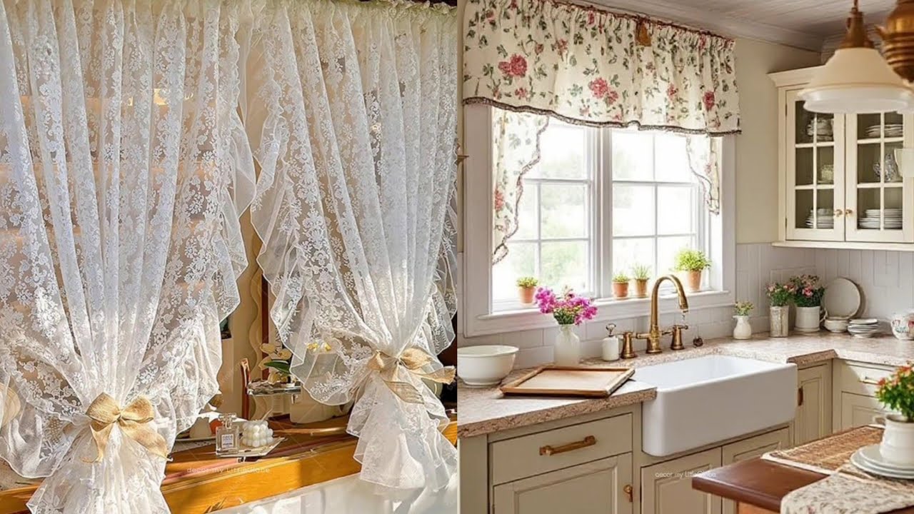 Elevate Your Space: Decorating with Vintage Shabby Chic Curtains for Cozy Farmhouse Style🌸✨️