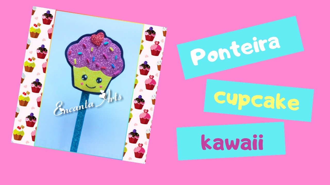 Como fazer ponteira de l&aacute;pis cupcake kawaii